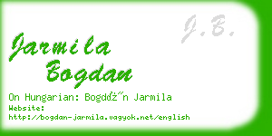 jarmila bogdan business card